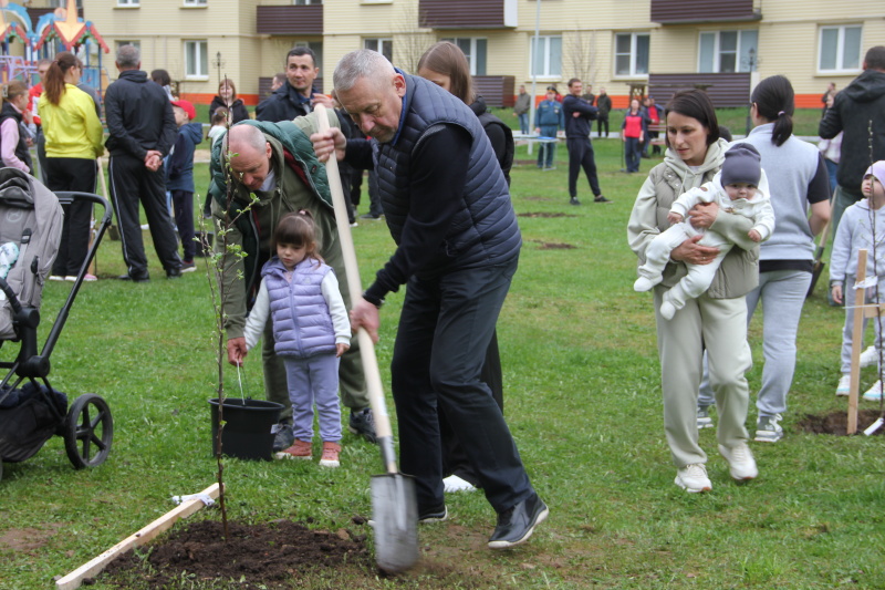 Семьи спасателей Ногинского СЦ посадили «Семейные деревья».