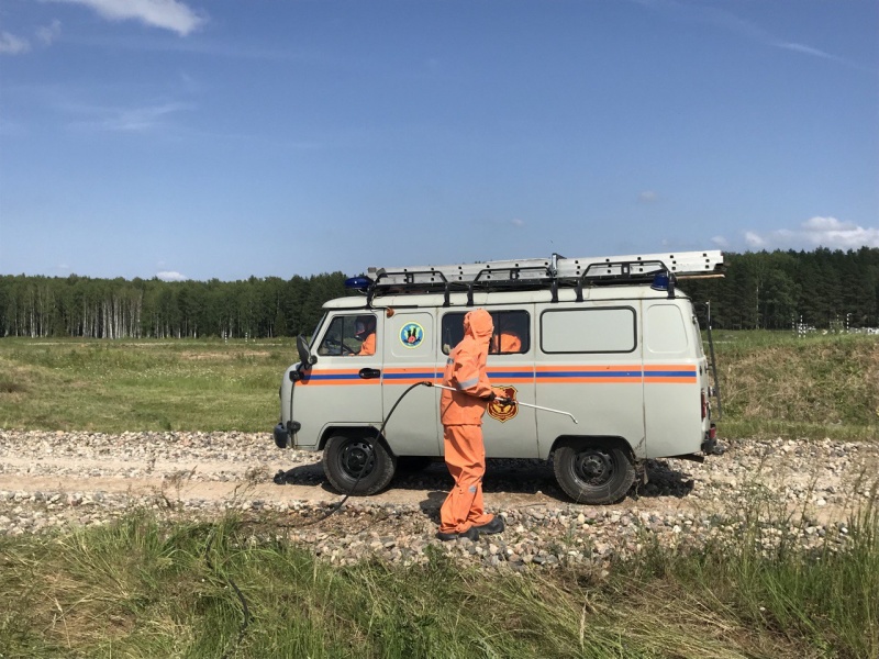 Участие в сборах со специалистами радиационной, химической и биологической защиты МЧС России.