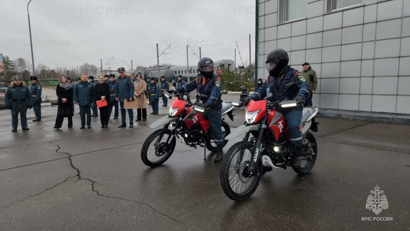 Автопарк Ногинского спасцентра пополнился новыми мотоциклами.