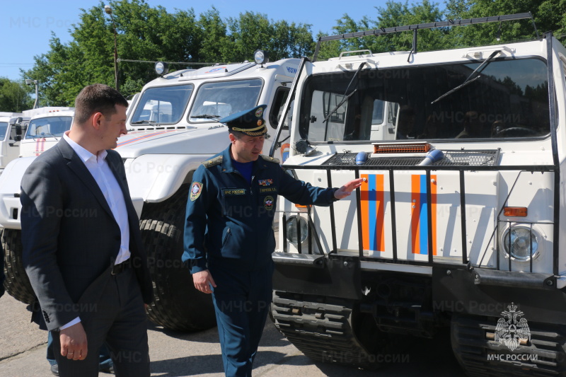 Рабочая встреча исполняющего полномочия Главы Богородского городского округа в Ногинском ордена Жукова спасательном центре МЧС России
