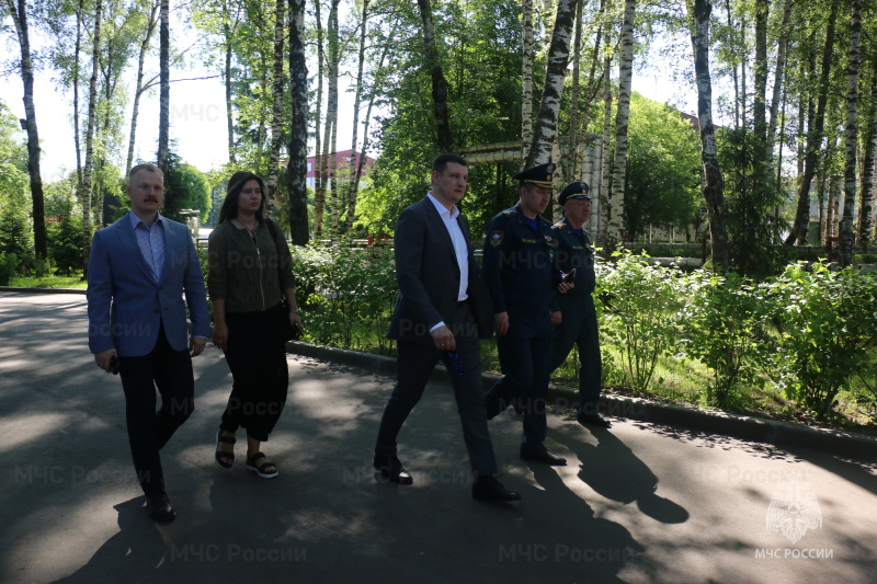 Рабочая встреча исполняющего полномочия Главы Богородского городского округа в Ногинском ордена Жукова спасательном центре МЧС России