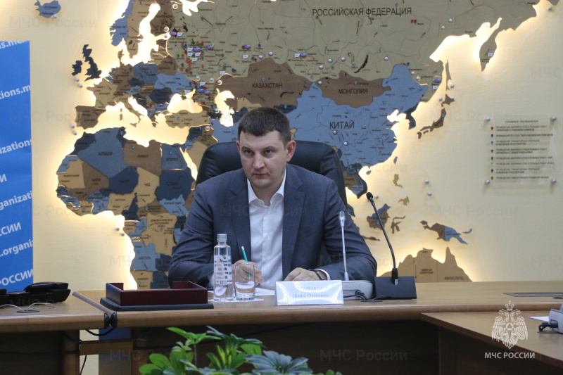 Рабочая встреча исполняющего полномочия Главы Богородского городского округа в Ногинском ордена Жукова спасательном центре МЧС России