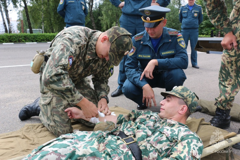 В Ногинском ордена Жукова спасательном центре МЧС России прошла военная эстафета