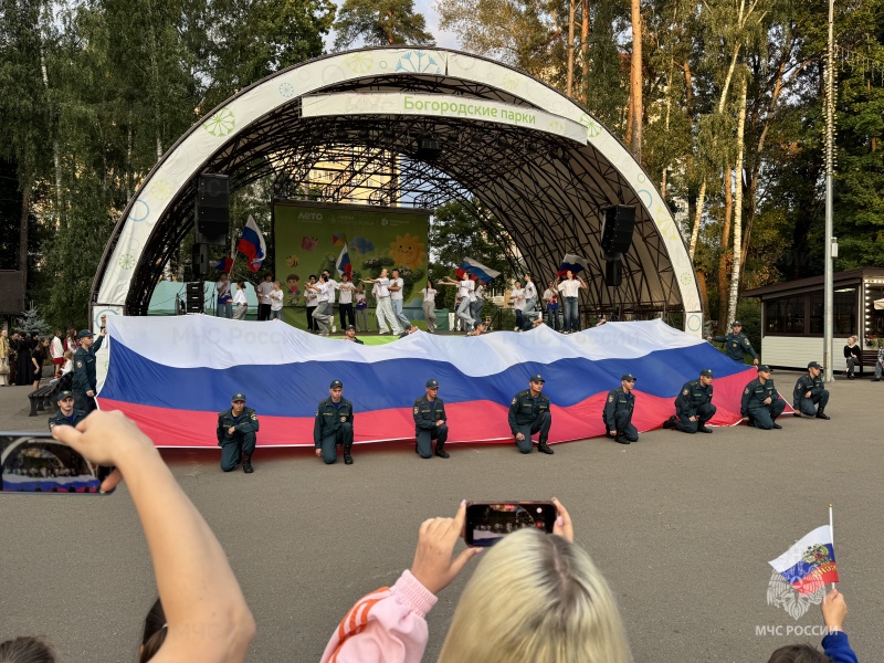 Ногинский ордена Жукова спасательный центр МЧС России принял участие в праздновании Дня Государственного флага России